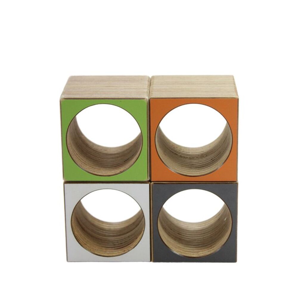 Designer Multicolor Wood Cube Napkin Holders LOT 8
